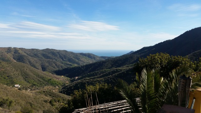 The view from the finca in the Montes de Malaga